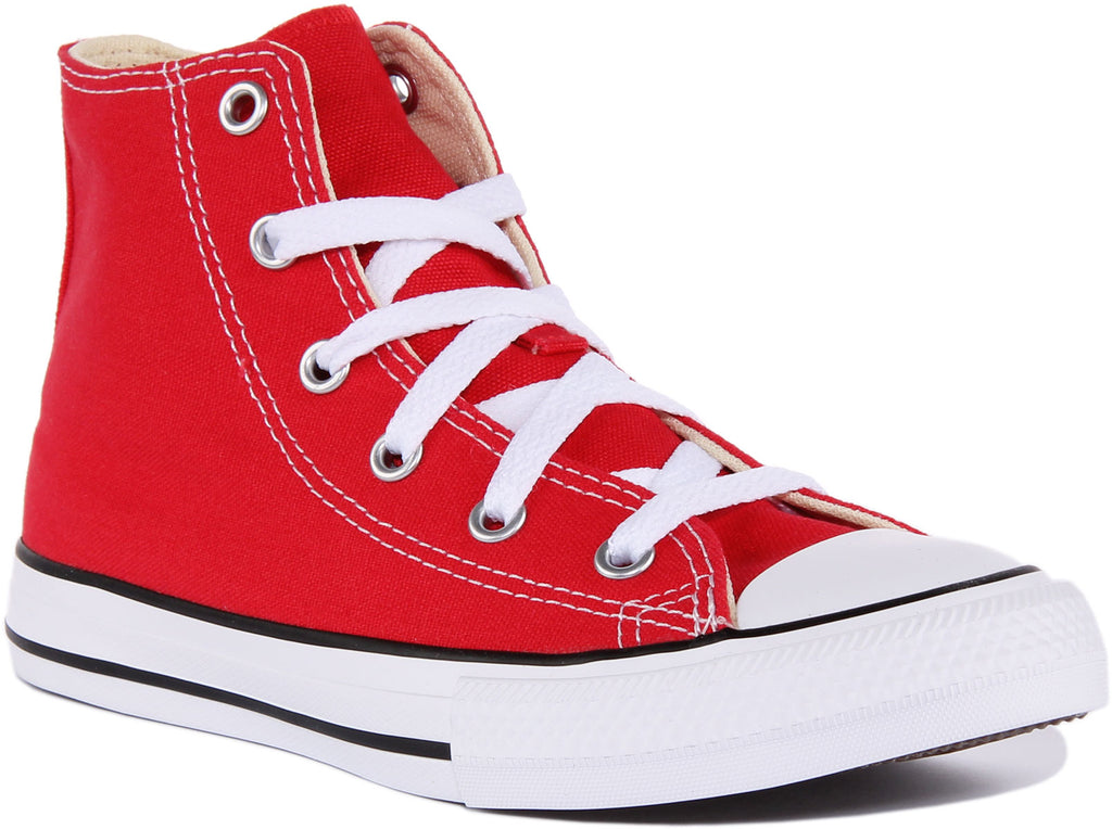 Converse Ashi Core Kid In Red For Kids Lace Up High Top Trainers