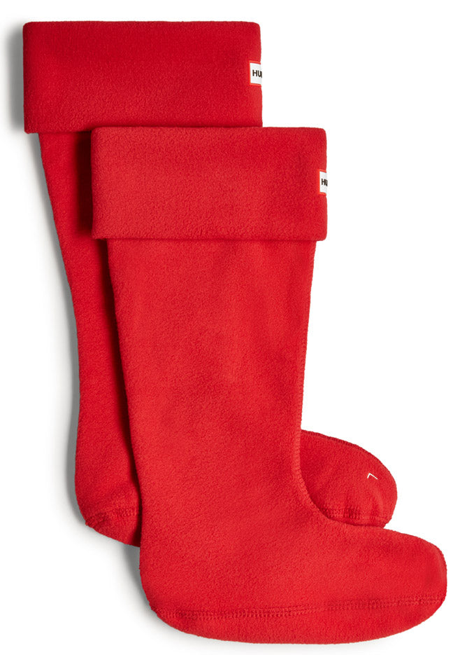 Hunter Chaussettes de bottes wellington hautes en polaire poure en rouge