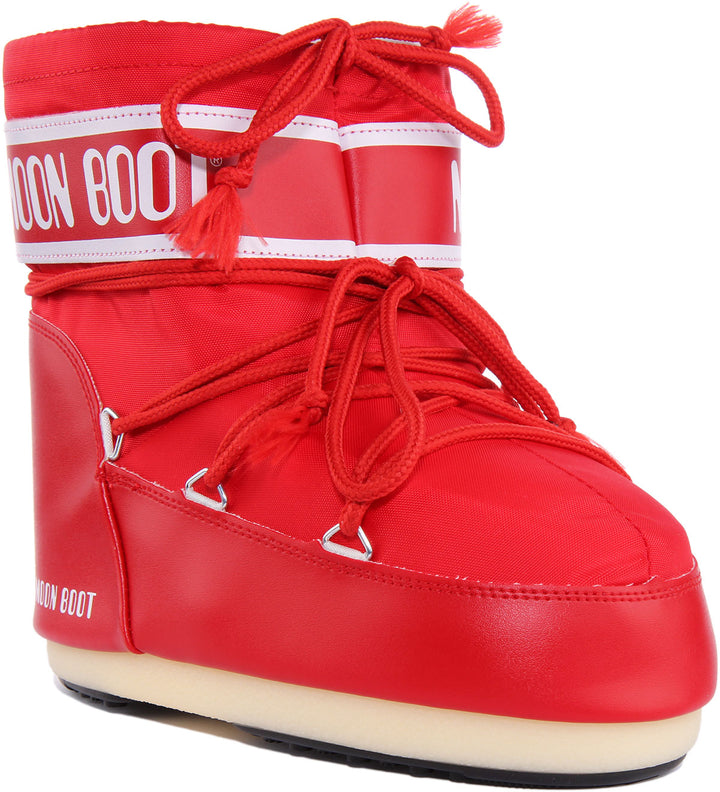 Moon Boot Nylon Low In Red For Women