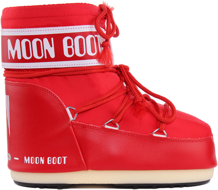 Moon Boot Nylon Low In Red For Women