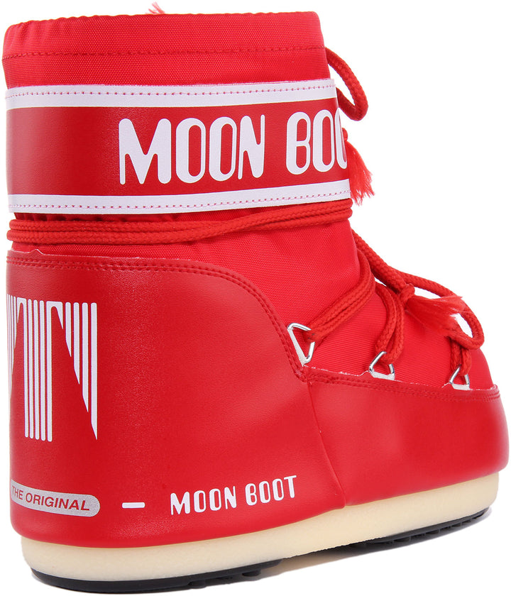 Moon Boot Nylon Low In Red For Women