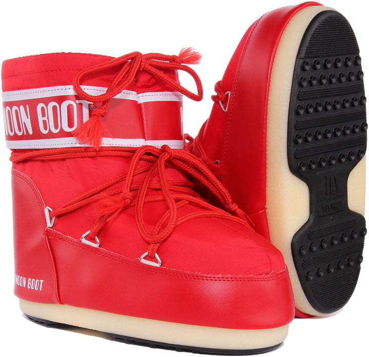 Moon Boot Nylon Low In Red For Women