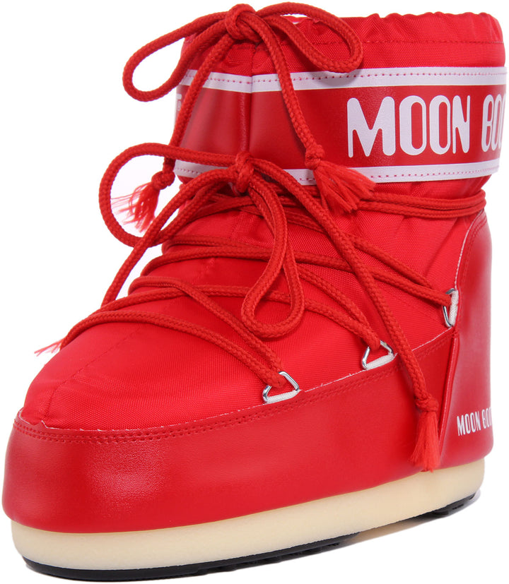 Moon Boot Nylon Low In Red For Women