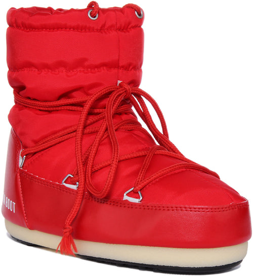Moon Boot Nylon Low In Red For Women