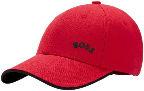 Boss Cap Bold Chapeau en coton incurvé poure en rouge
