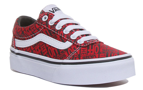 Vans Ward In Red White For Kids
