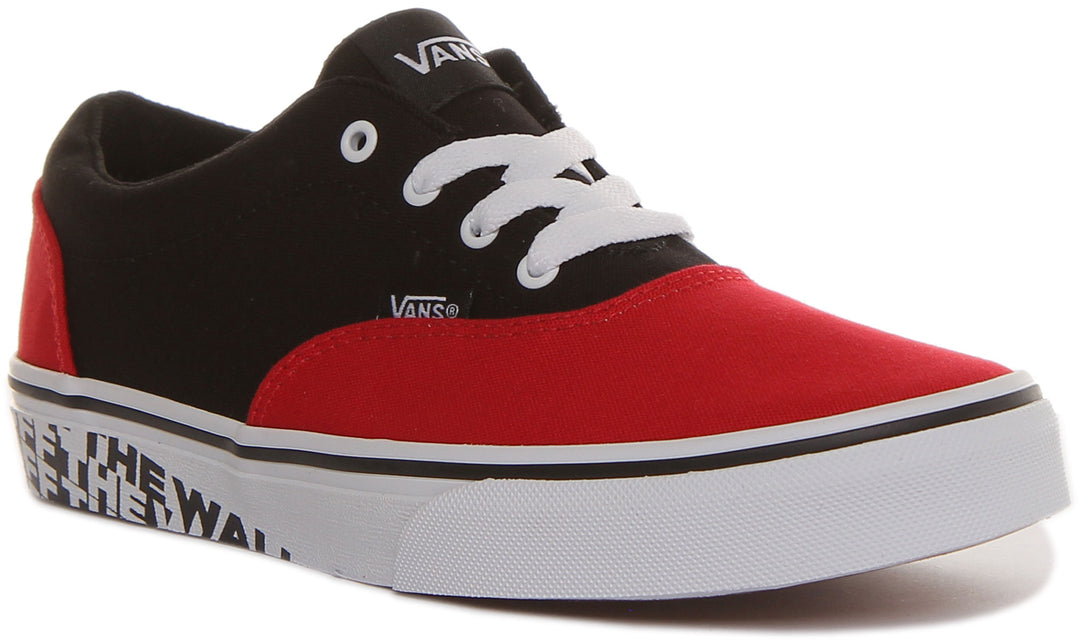 Vans Doheny In Red Black For Juniors Authentic For Juniors