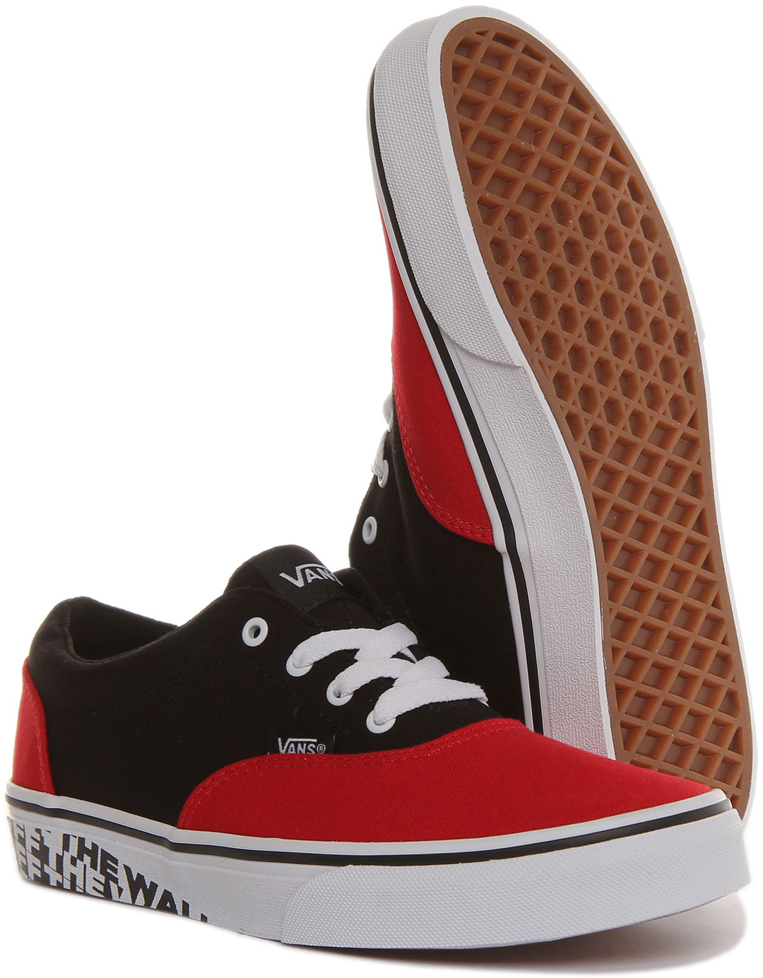 Vans Doheny OTW Sidewall Zapatillas de lona casuales con cordones para jóvenes en rojo negro