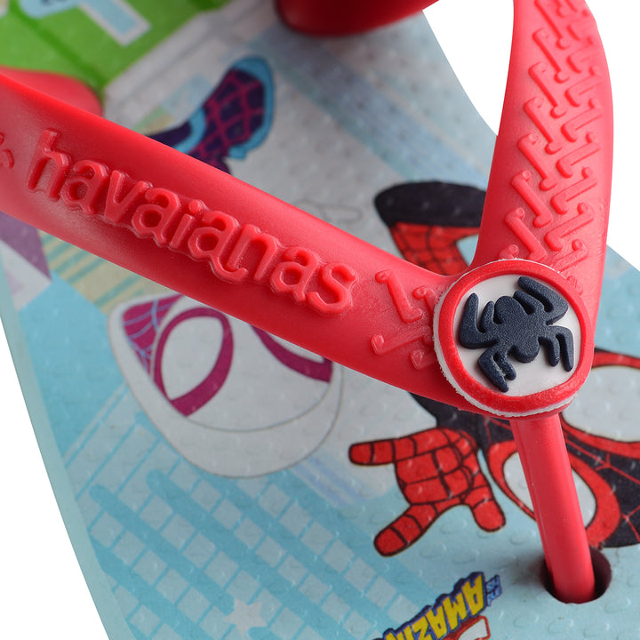 Havaianas Baby Marvel Sandalia de dedo con estampado de Spiderman para niños en rojo azul