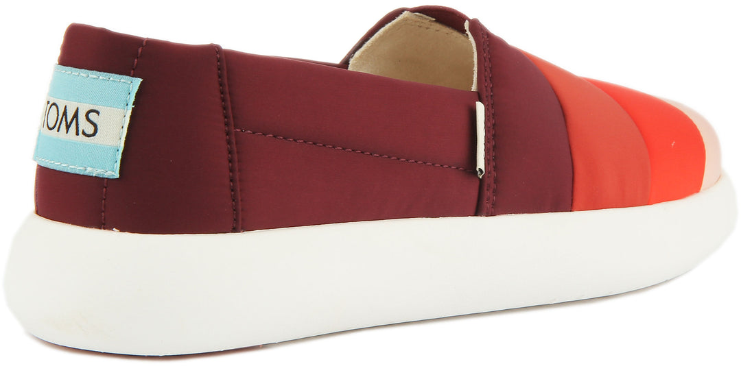 Toms Alpargata Mallow Shoes In Red Gradiant For Women