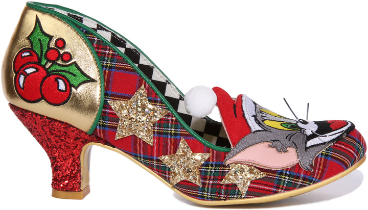 Irregular Choice Best Present Frauen Tom Und Jerry Mitte Absatz Schuhe Rot Multi