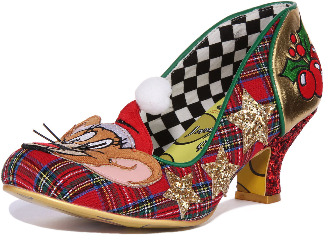 Irregular Choice Best Present Frauen Tom Und Jerry Mitte Absatz Schuhe Rot Multi