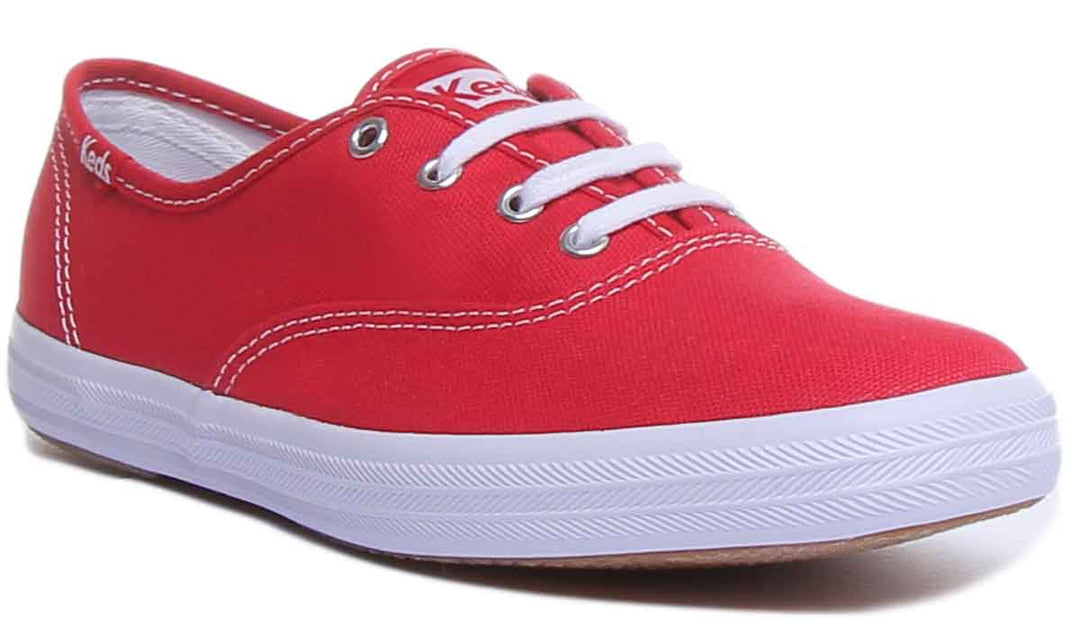 Keds Champion Zapatos planos con para mujer en rojo blanco – 4feetshoes