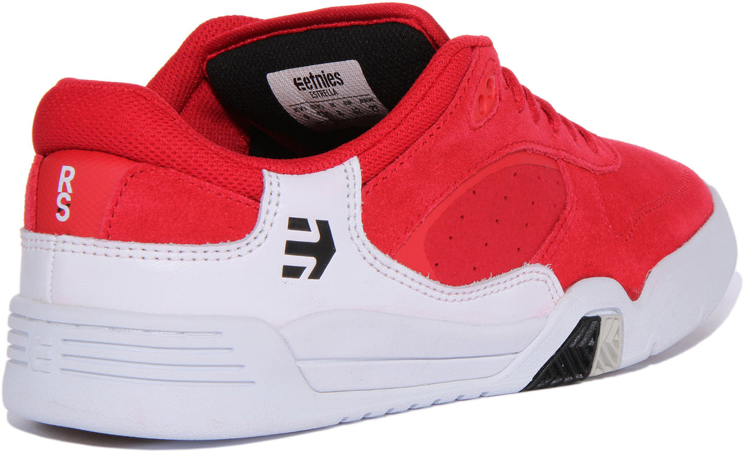 Etnies Estrella In Red White For Men Side Emblem Padded Skate