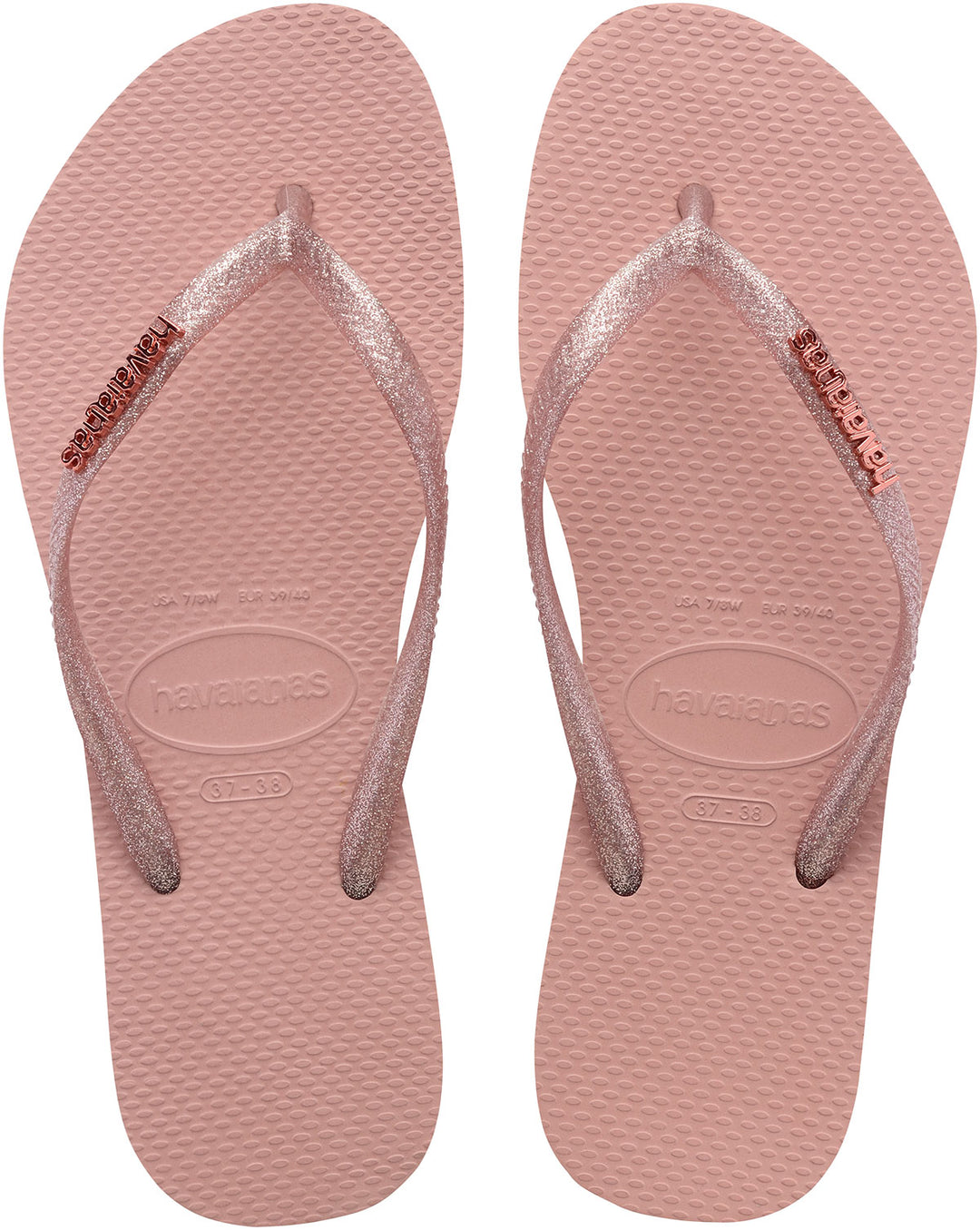 Havaianas Slim Logo Metallic Frauen Flip Flop Sandale In Rosa