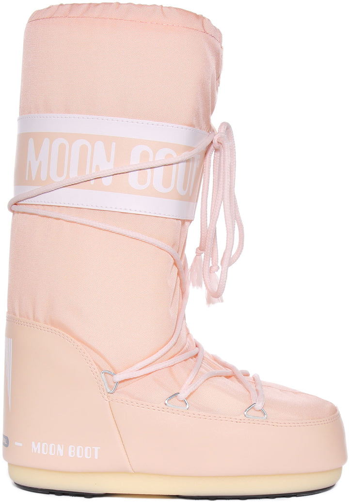 Moon Boot Nylon Moonboot In Rose For Women