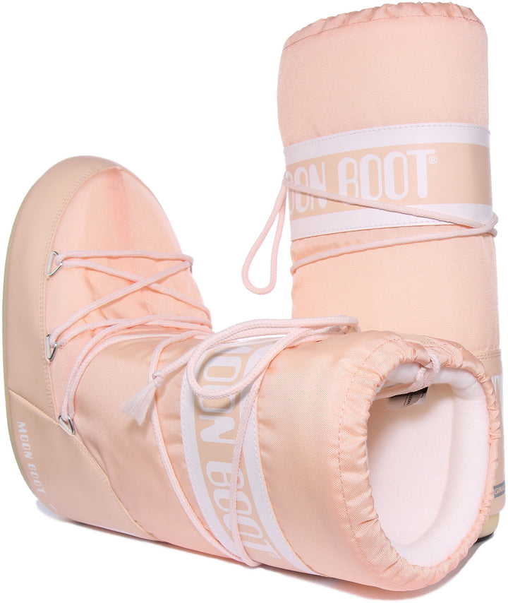 Moon Boot Original Botte lunaire en nylon pour femme en rose