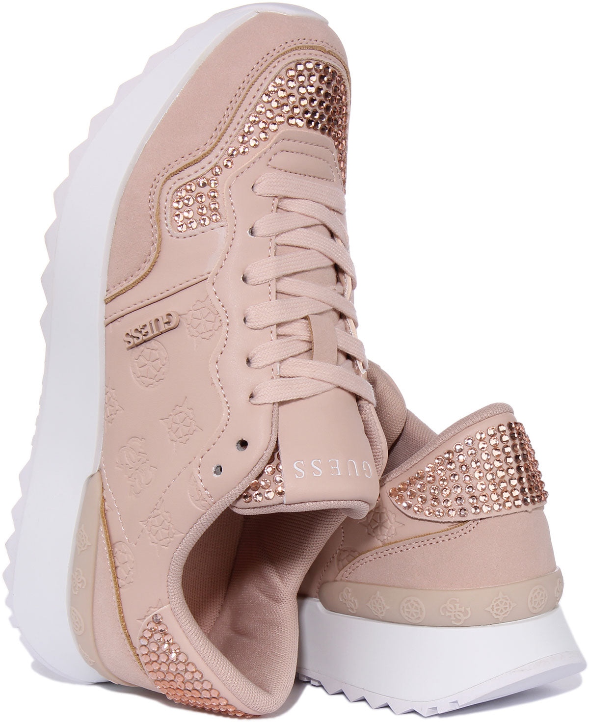 Rose gold guess store sneakers