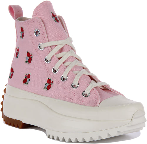 Converse Run Star Hike A05192C In Rose Hearts in Pink