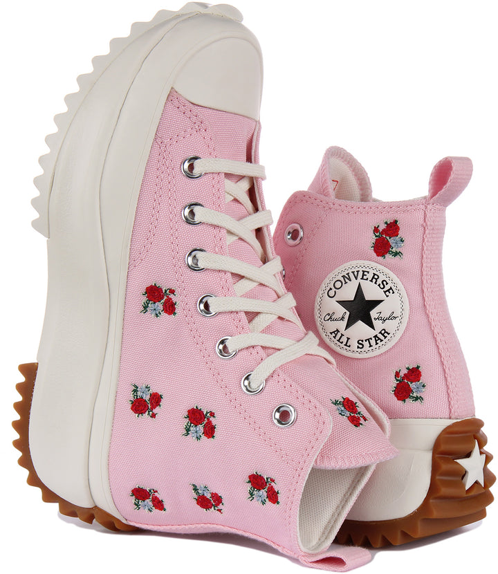 Converse Run Star Hike A05192C In Rose Hearts in Pink