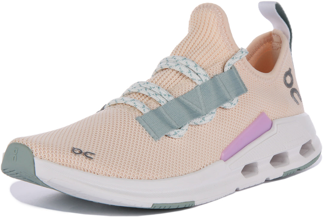 On Running Cloudeasy Scarpe da ginnastica allacciate a maglia intera da donna in rosa