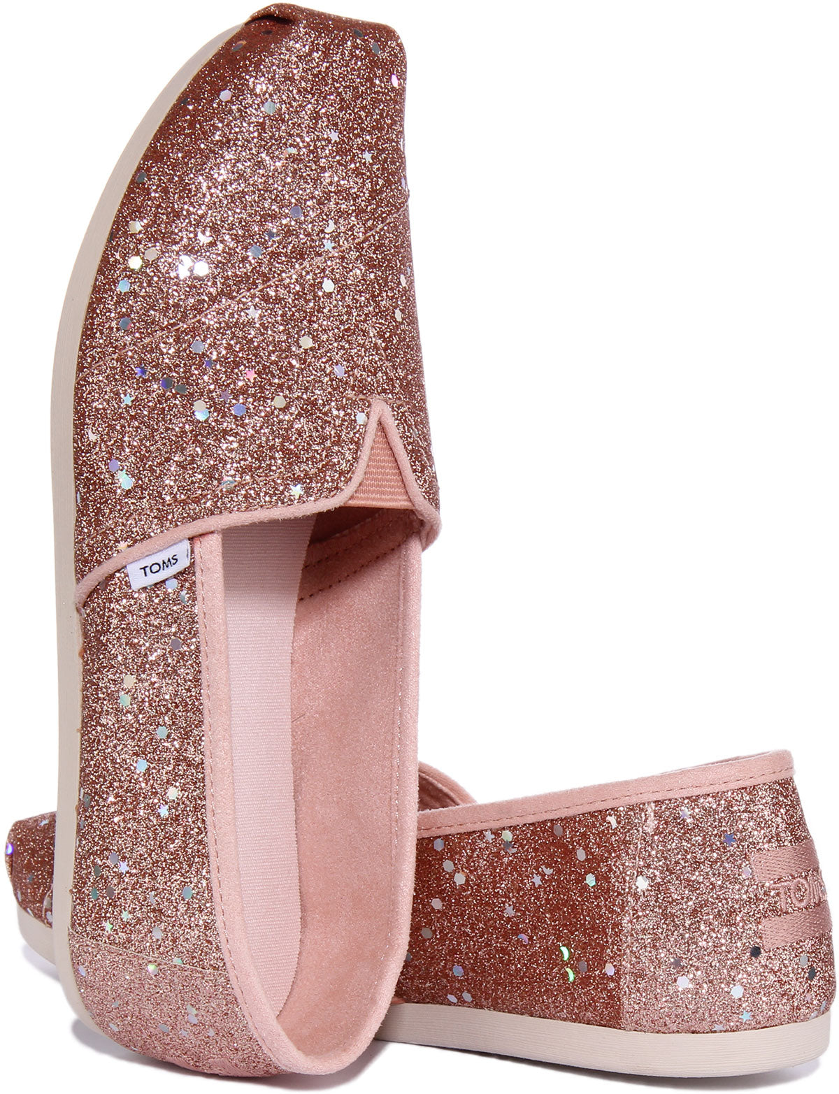 Rose gold sale glitter toms