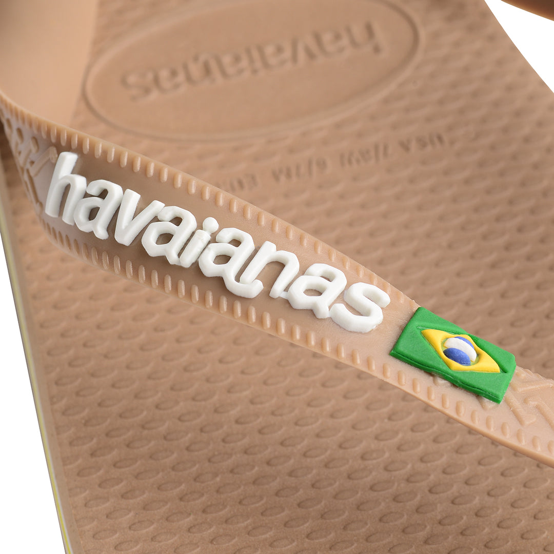 Havaianas Brasil Logo Sandales à tongs pour femme en rose or