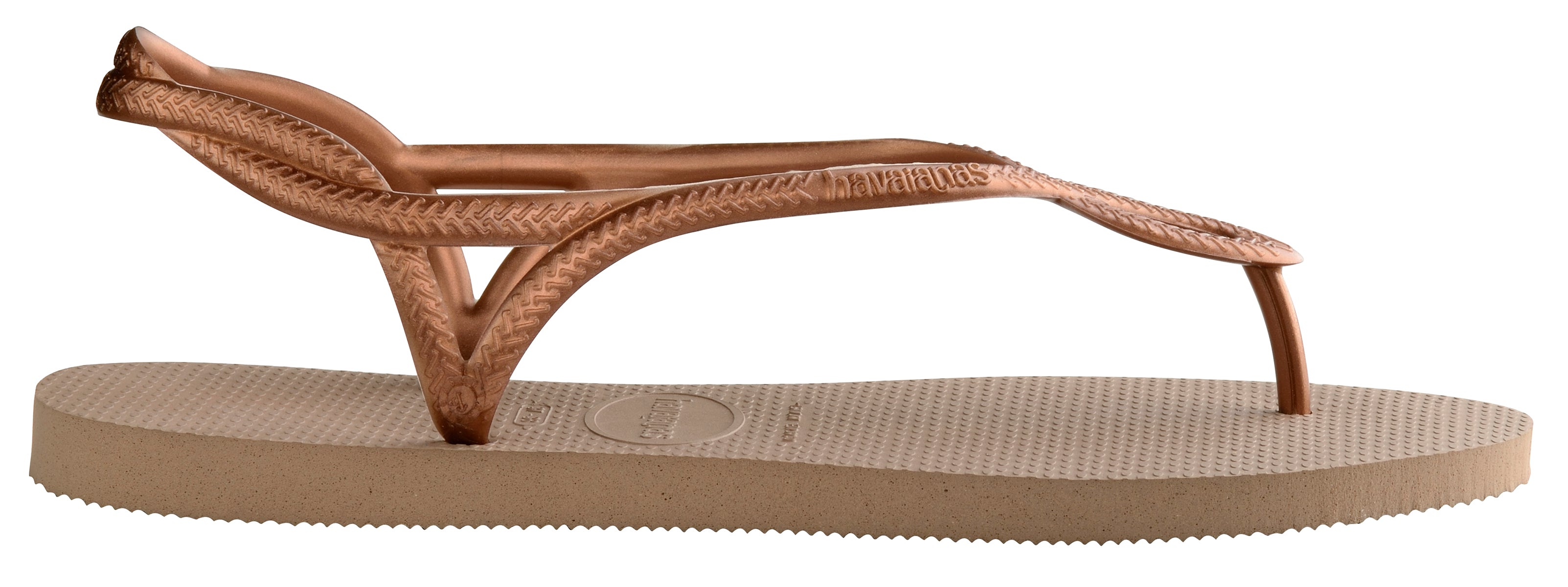 Havaianas Luna In Rose Gold For Women Beach Rubber Sandals