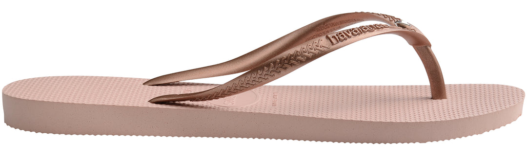 Havaianas Slim Crystal In Rose Gold For Women