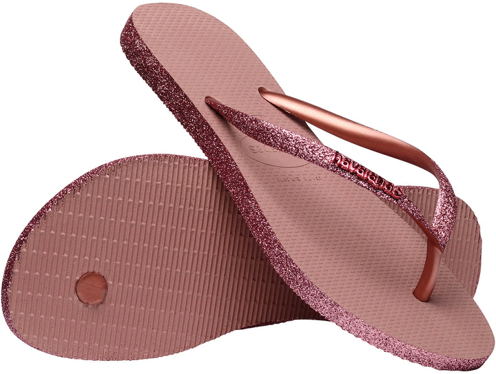 Havaianas Slim Sparkle Ii In Rose Gold For Women