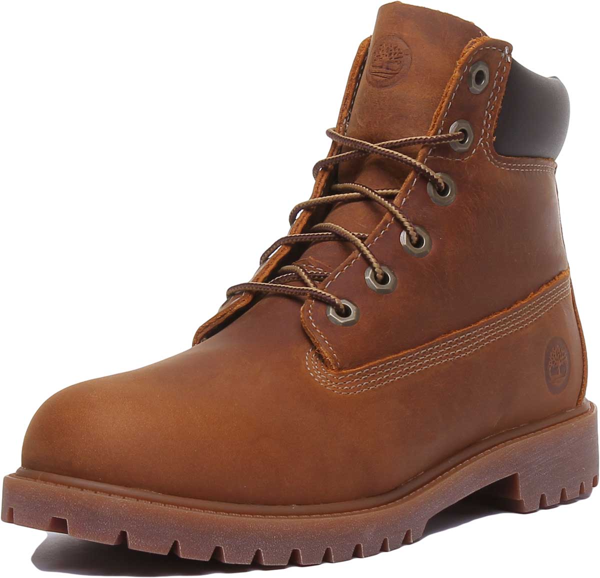 Brown Timberland 80904 Waterproof 6 Inch Boot In Rust For Youth – 4feetshoes