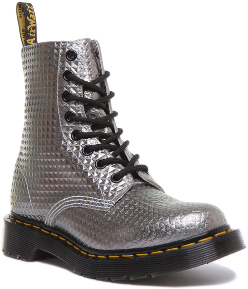 Dr Martens 1460 Pascal In Silver For Women