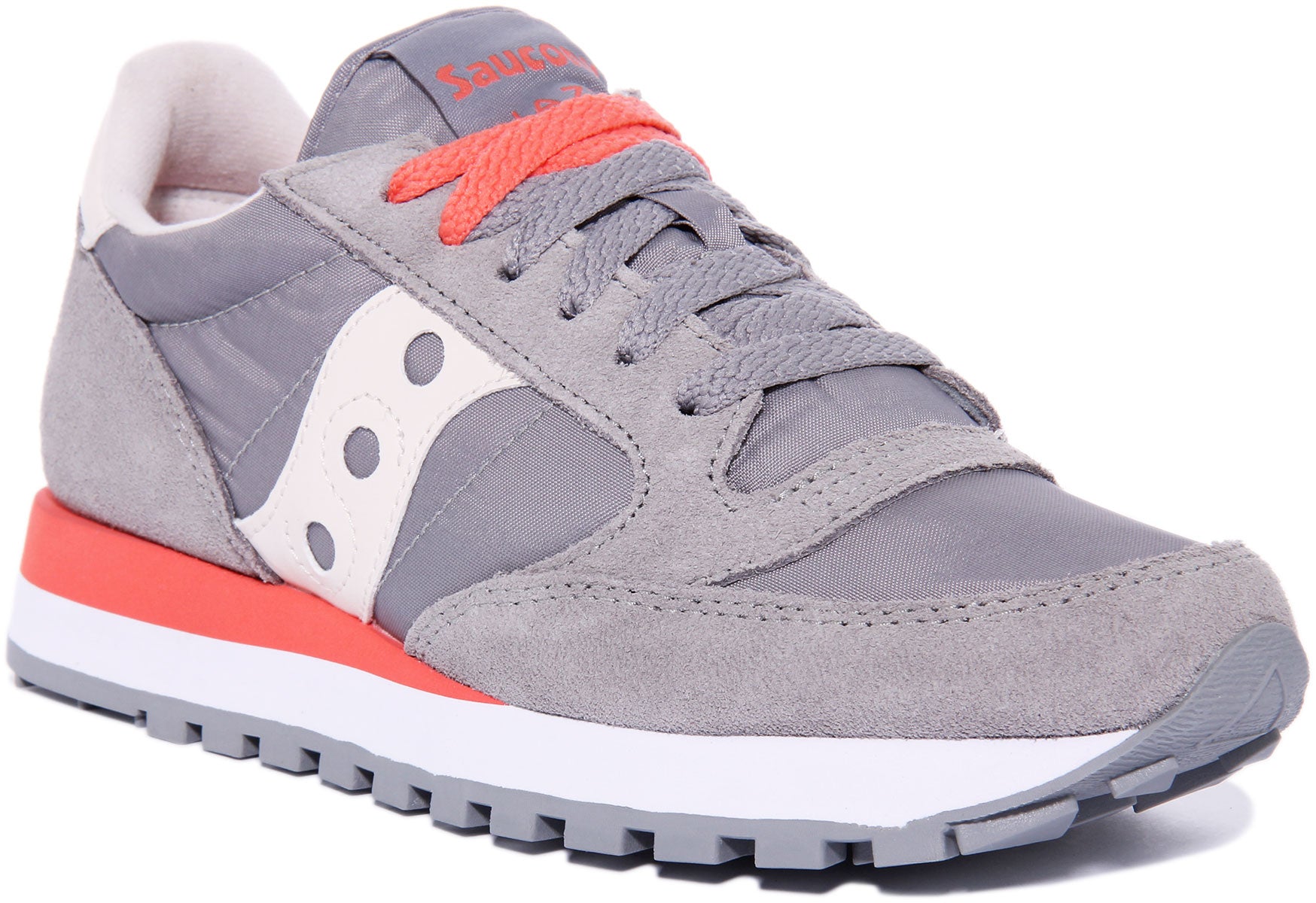 Saucony Jazz Original Zapatillas de deporte de ante y nylon con cordones para mujer en plata