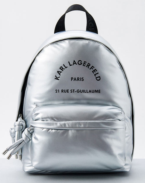 Karl Lagerfeld Logo Zip Backpack in Brown | Lyst