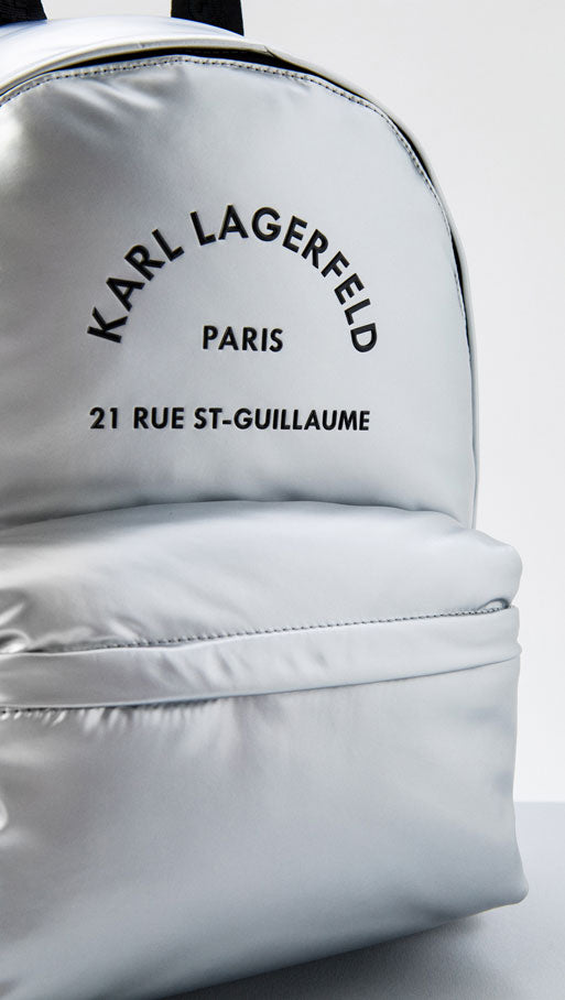 Karl Lagerfeld Rsg Nylon In Silver For Women