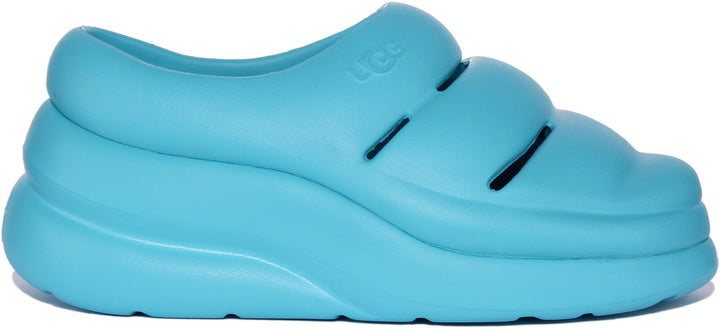 Ugg Sport Yeah Zueco moldeado para mujer en azul cielo