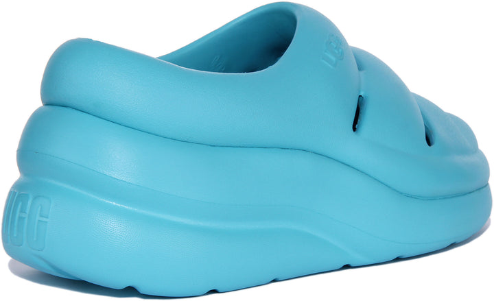 Ugg Sport Yeah Zueco moldeado para mujer en azul cielo