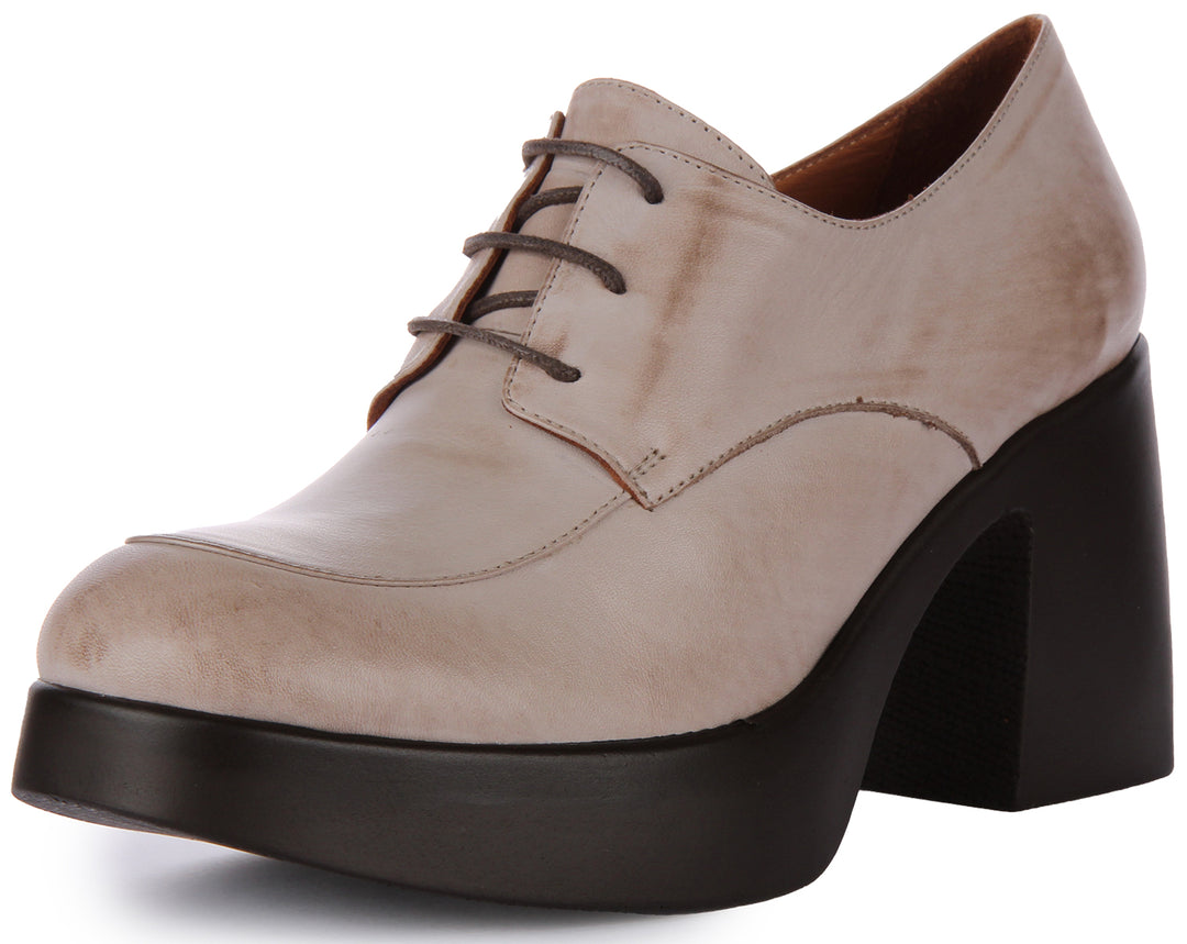 JUST REESS Rylan Frauen Schnürung Leder Oxford Schuhe Ste 
