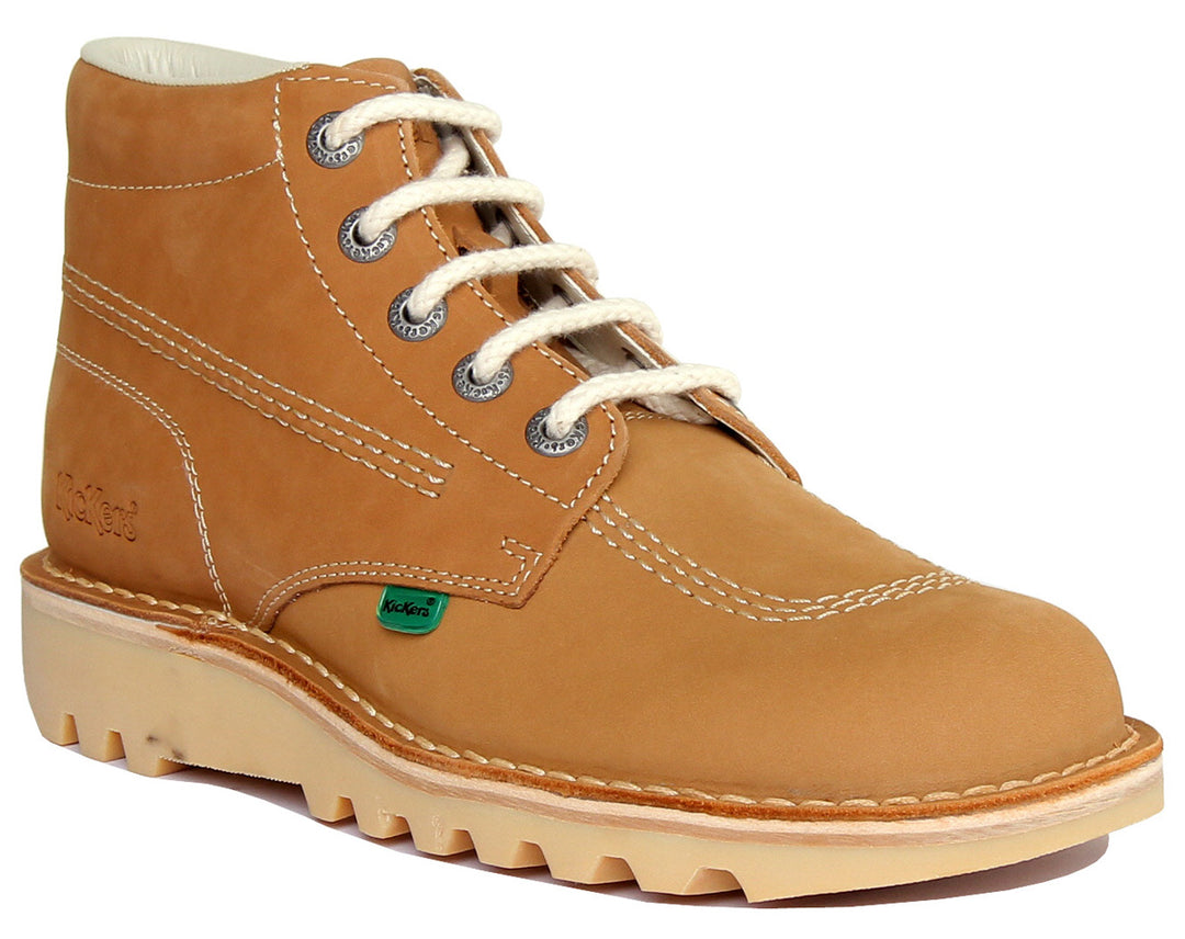 Kickers Kick Hi M Stivaletto in pelle core pizzo su da uomo in Tan