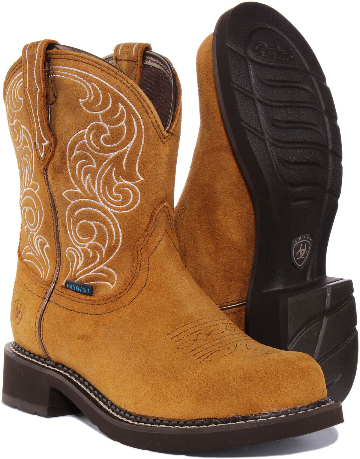 Ariat Fatbaby Heritage Frauen Wasserdichtes Leder Western Stiefel Braun