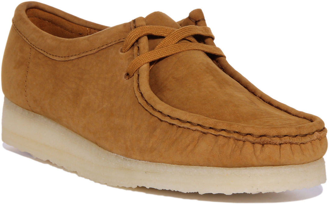 Clarks Originals Wallabee In Tan For Women Crepe Sole Suede