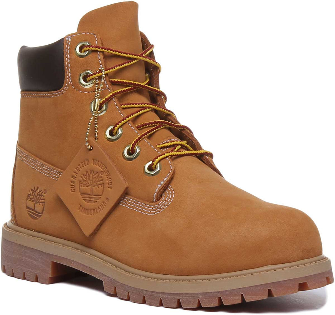 Timberland 6 Ankle Wheat For Youth | Lace up Boots – 4feetshoes