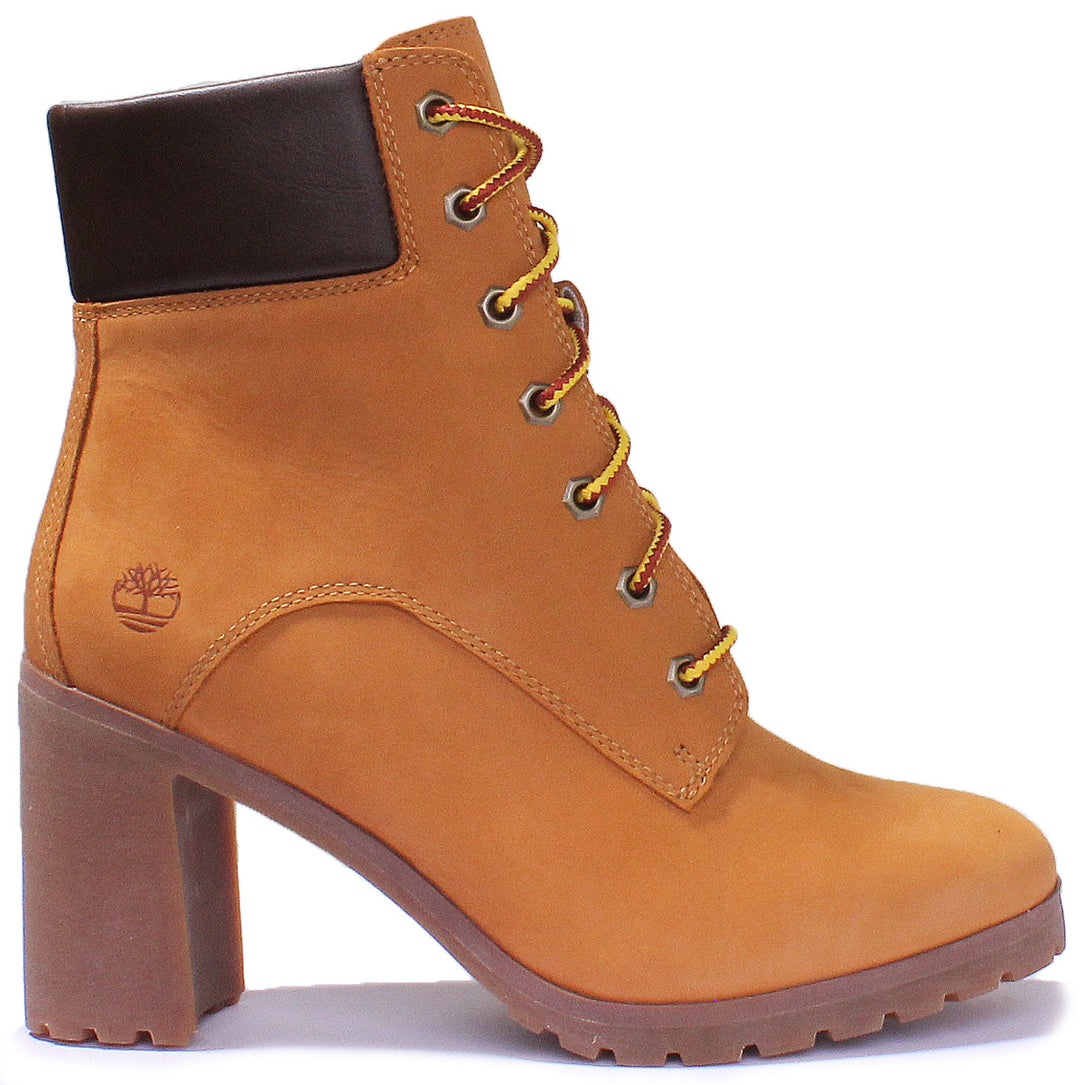 Timberland Allington 6 Inch Block Heel Ankle Boot In Wheat For Women