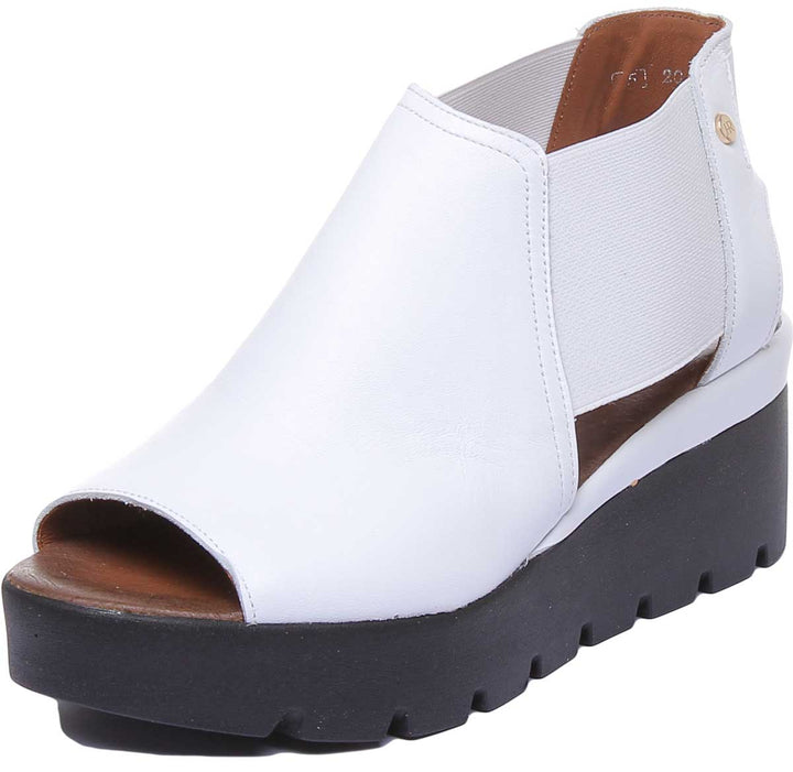 JUSTINREESS 7100 blanc sandale chelsea d'été pour femmes