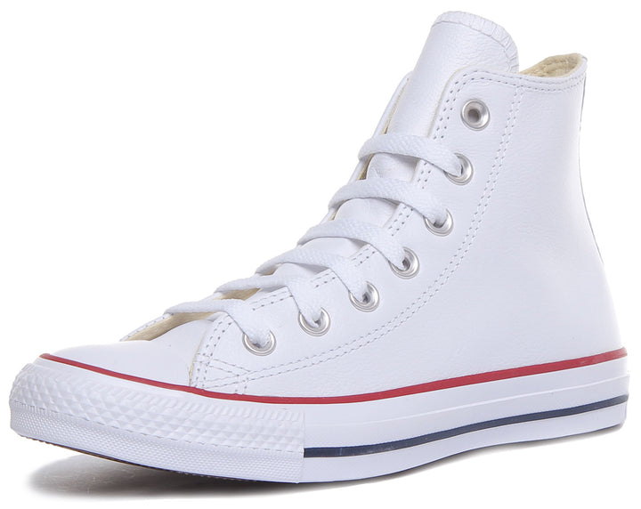 Converse CT AS klassische, legere Schnür Ledersneakers Weiß