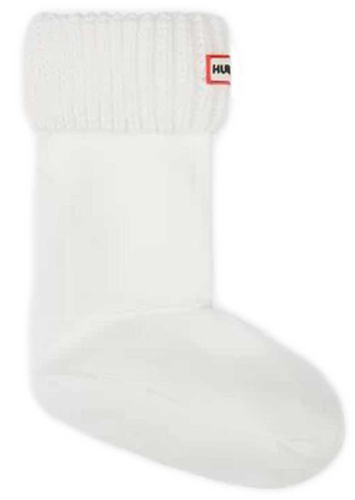 Hunter Orig al Half Cardigan Frauen Kurz Well gton Stiefel Socken Weiß