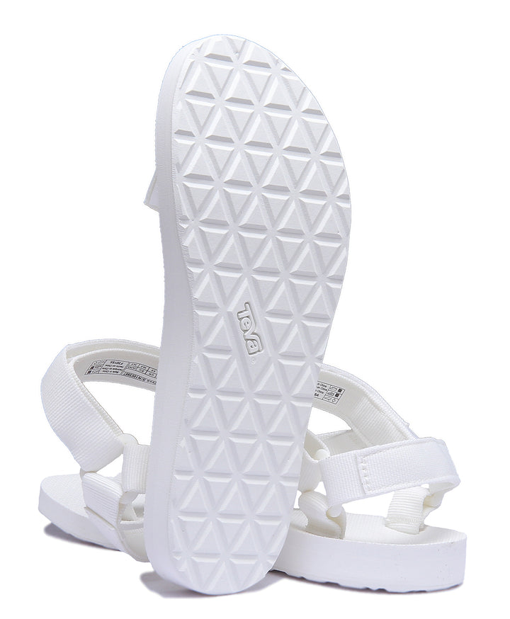 Teva Original Universal Sandale iconique à lanières avant et arrière pour femmes en blanc