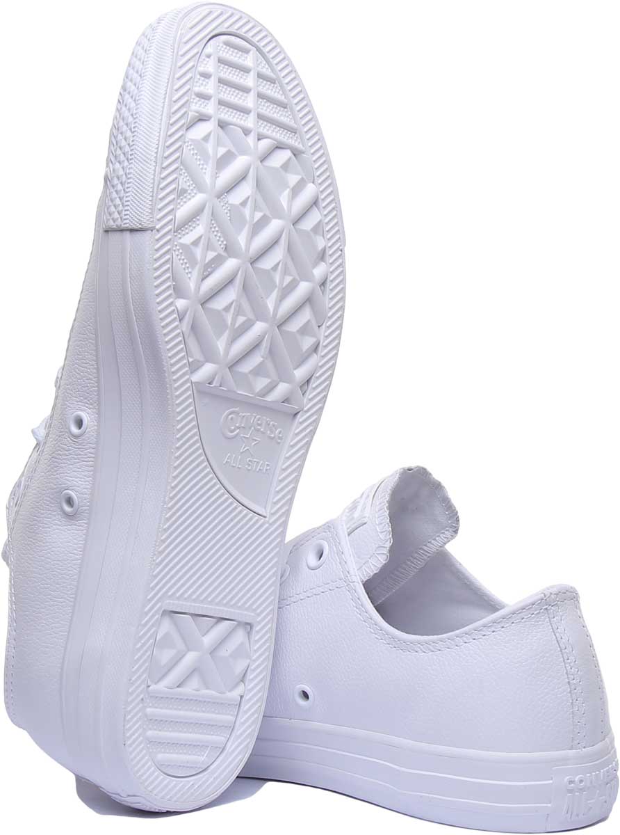 Converse 136823 CT Low Leather Trainer In White For Women