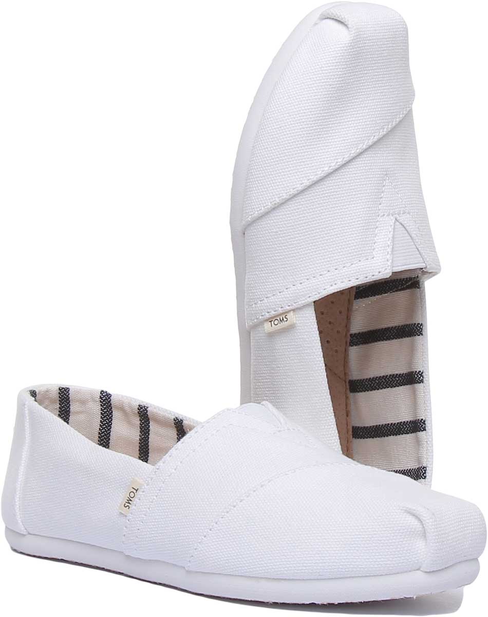 Toms Zapatillas de lona clásicas heritage para mujer en blanco