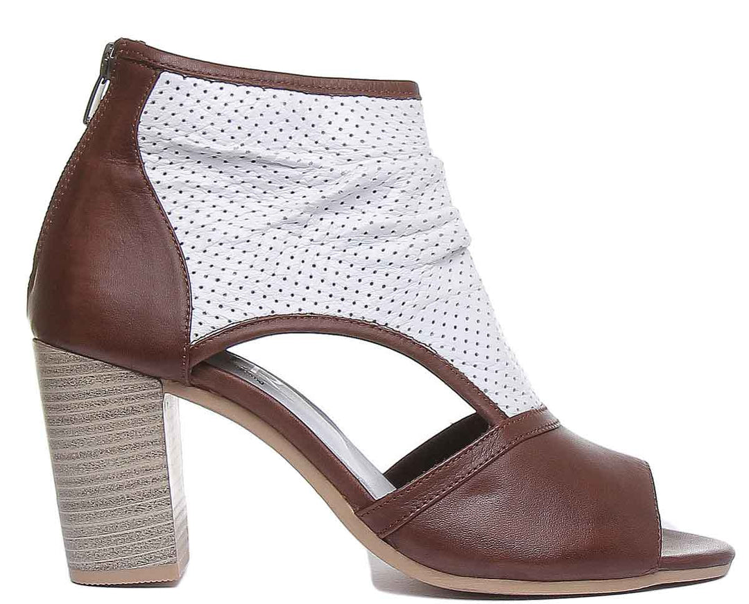 JUST REESS Monica Perforierte Sandale mit Frauenschuhen Weiß
